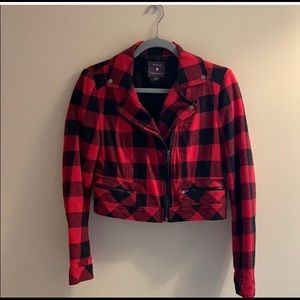 Forever 21 Plaid Crop Jacket